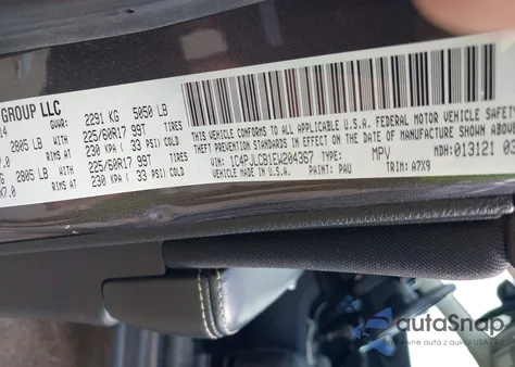 2014 Jeep Cherokee Latitude из США, поврежденный, VIN 1C4PJLCB1EW204367